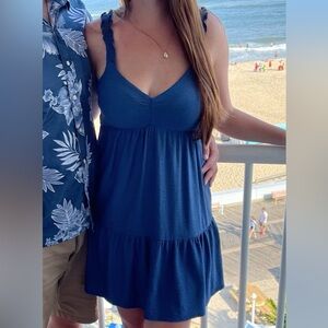 Navy Blue Tiered Sundress